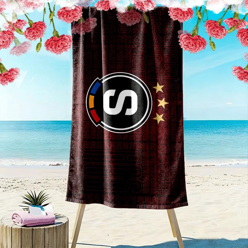 Sparta Prague Print Beach Towel, Large Soft Quick Dry Towel for Beach Camping Swimming