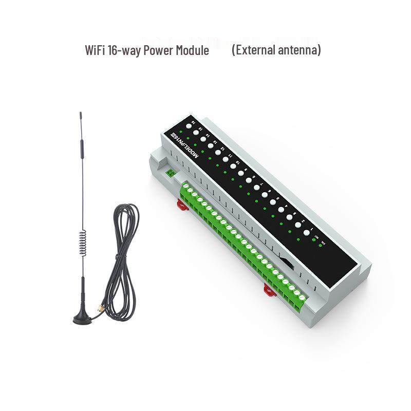 Tuya ZigBee 16-Channel Smart Dry Contact Switch for Wired Curtain Motors