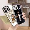 R-Rod W-Wave Graphic  Phone Case For iPhone 16,15,14,13,12,11,Mini,Pro,MAX,plus,Black Matte Shockproof Cover