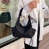 Women Small Handbag Nylon Solid Simple Armpit Bag High Quality Pleated Strap Ladies Shoulder Bag Large Capacity Top Handle Totes