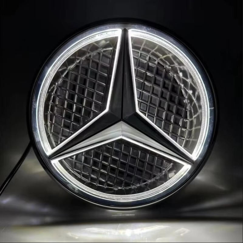 Car Front Grilled Star Light Emblem LED Illuminated Logo for Mercedes Benz GLC W205 W213 W204 CLA W253 GLK AMG B E Class ashtray