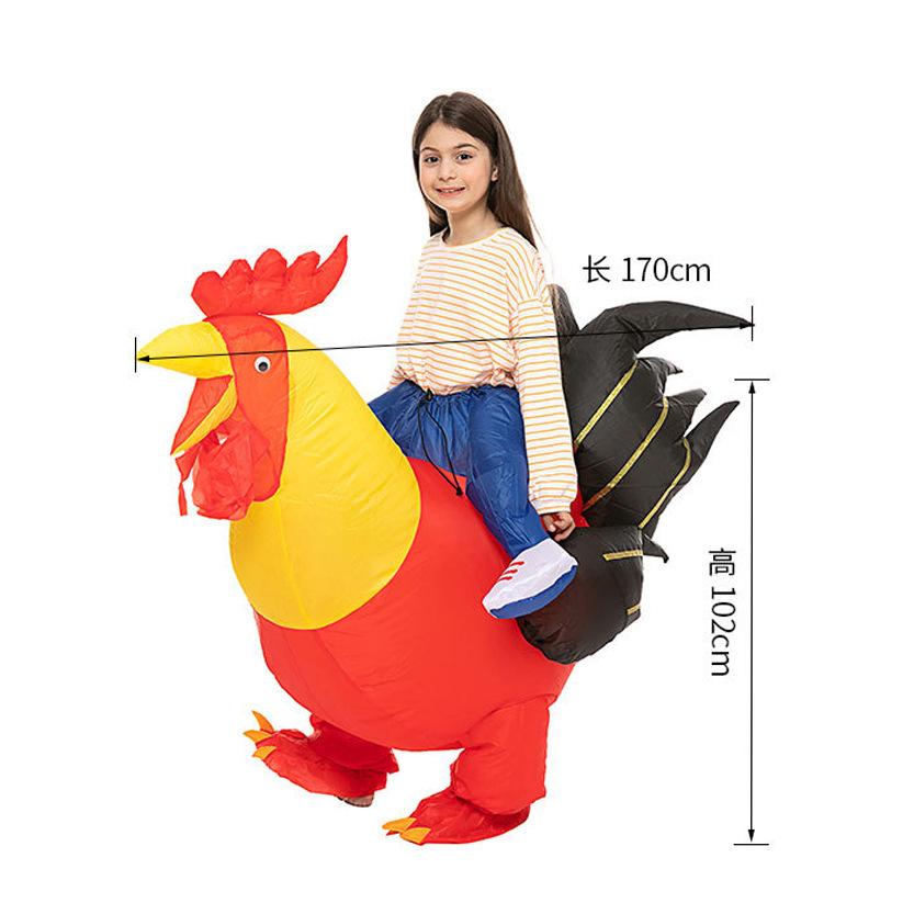 Взрослый Смешной Надувной Костюм Большого Петуха Маскот для Хэллоуина Нового Года Пасхи Карнавальной Вечеринки Косплей Надувной Костюм