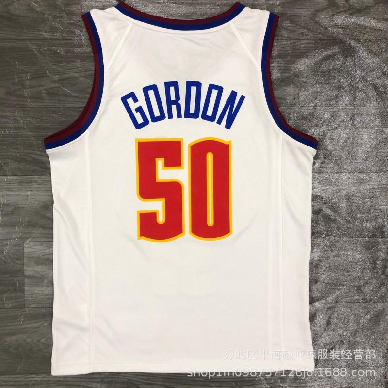 Custom Heat Pressed Basketball Jersey Denver Nuggets 15 Jokic 50 Gordon 1 Porter Mens Performance Sport Shirt