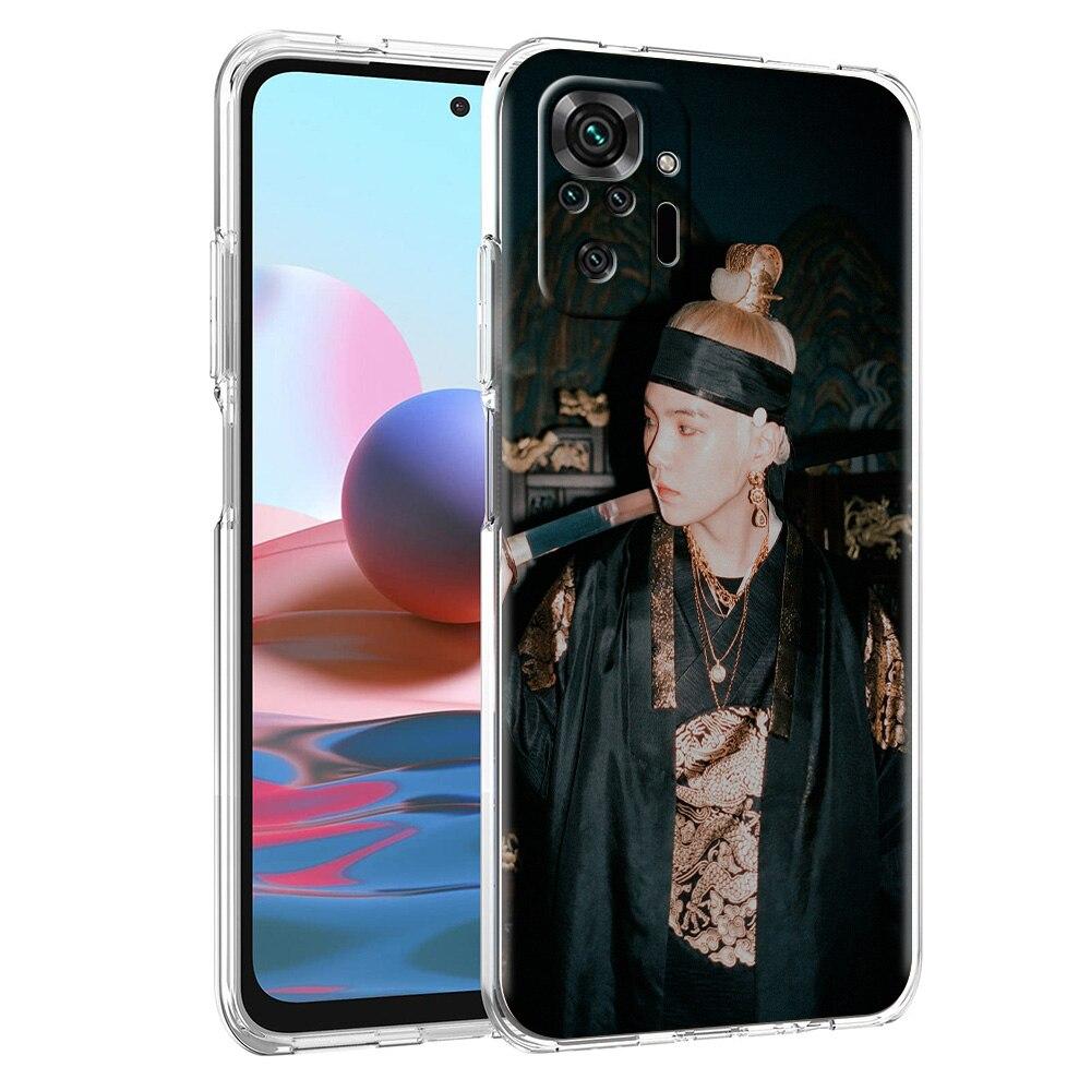 Чехол для телефона Xiaomi Poco X3 NFC M3 F3 Redmi Note 9S 9 8 10 Pro 7 8T 9C 9A 8A K40, мягкий силиконовый прозрачный чехол Agust D suga