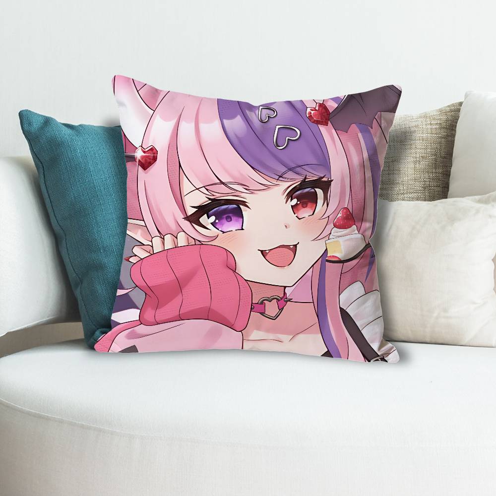 Милые чехлы для подушек с изображением Vtuber Ironmouse для спальни, гостиной, дивана, домашнего декора, полиэстеровые наволочки на молнии