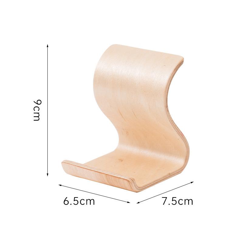 Portable wooden mobile phone holder Lazy bracket Simple desktop creative TV video support mobile phone holder