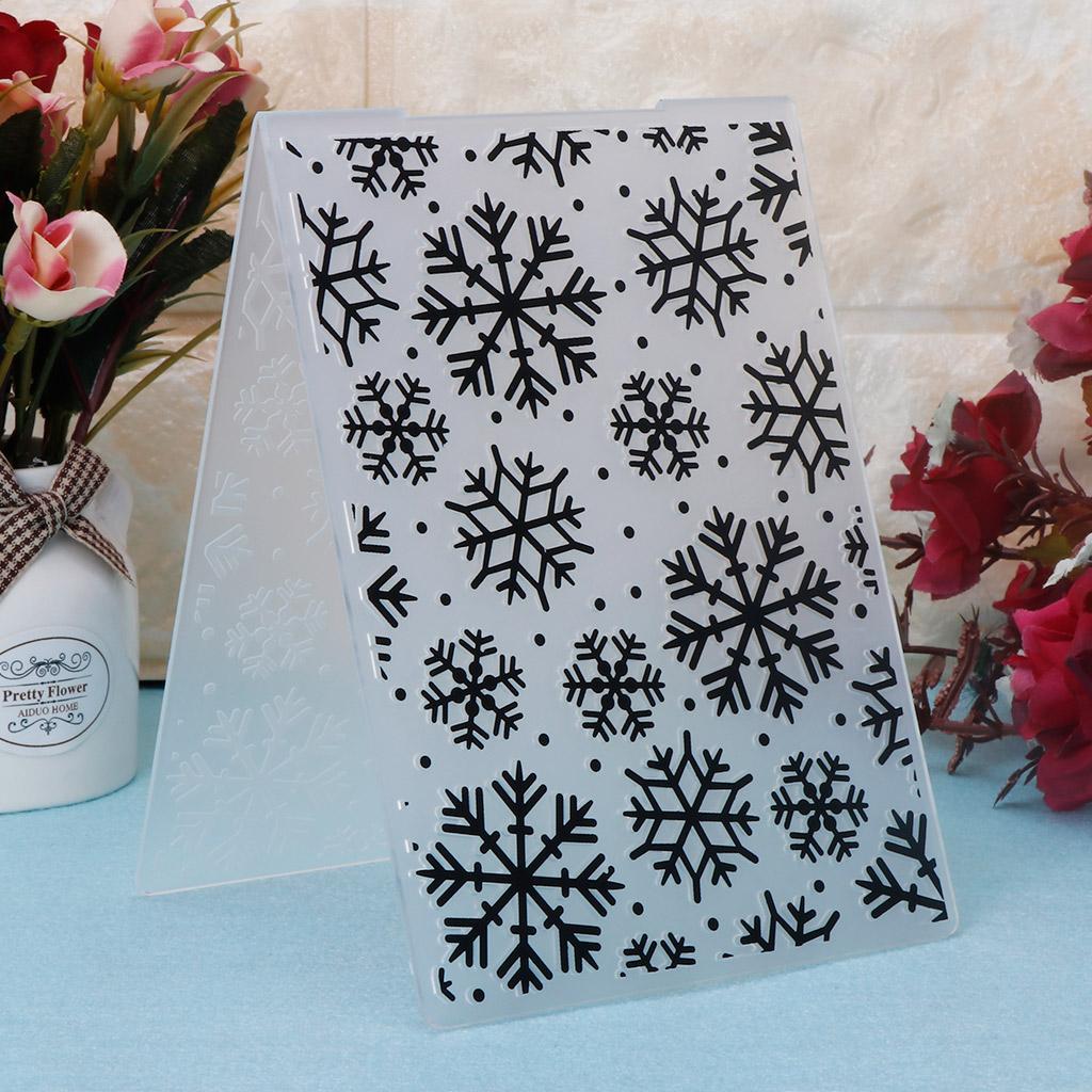 Christmas Snowflake Embossing Folder Template for Gift Scrapbooking Photo Album Card Paper Craft Making Decor Mold