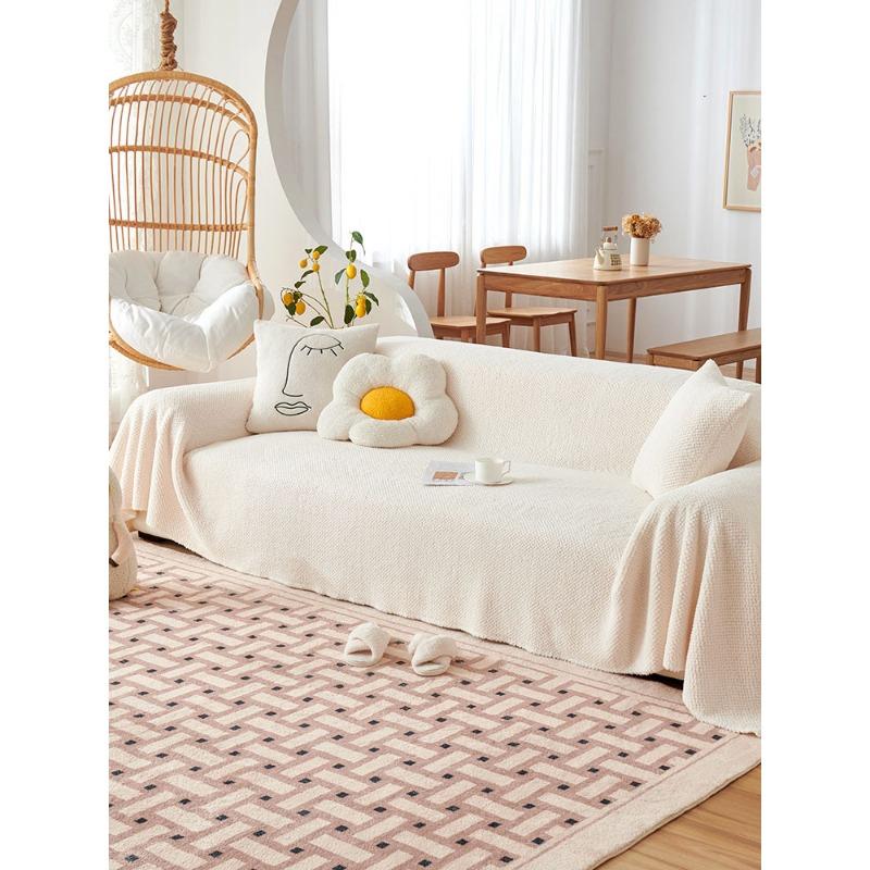 Плюшевый чехол для дивана, зимний двухсторонний бархатный кремового цвета, устойчивый к царапинам, полотенце для дивана, чехол для сиденья, покрывало, одеяло