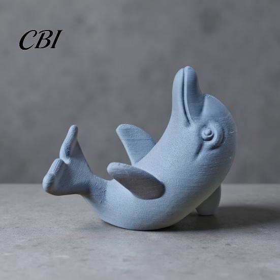 Декоративный держатель для телефона 3D-печать, милый стенд в виде дельфина, универсальный настольный для мобильного телефона, вертикальный просмотр ТВ и горизонтальный дисплей в двойном режиме,