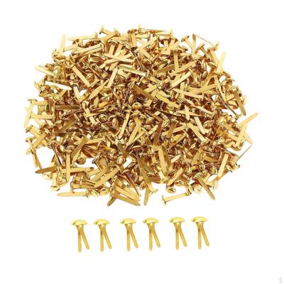 300x Кнопки-гвоздики для бумажных поделок Крепеж Круглые Металлические Универсальные Мини-принадлежности для творчества Расколотые