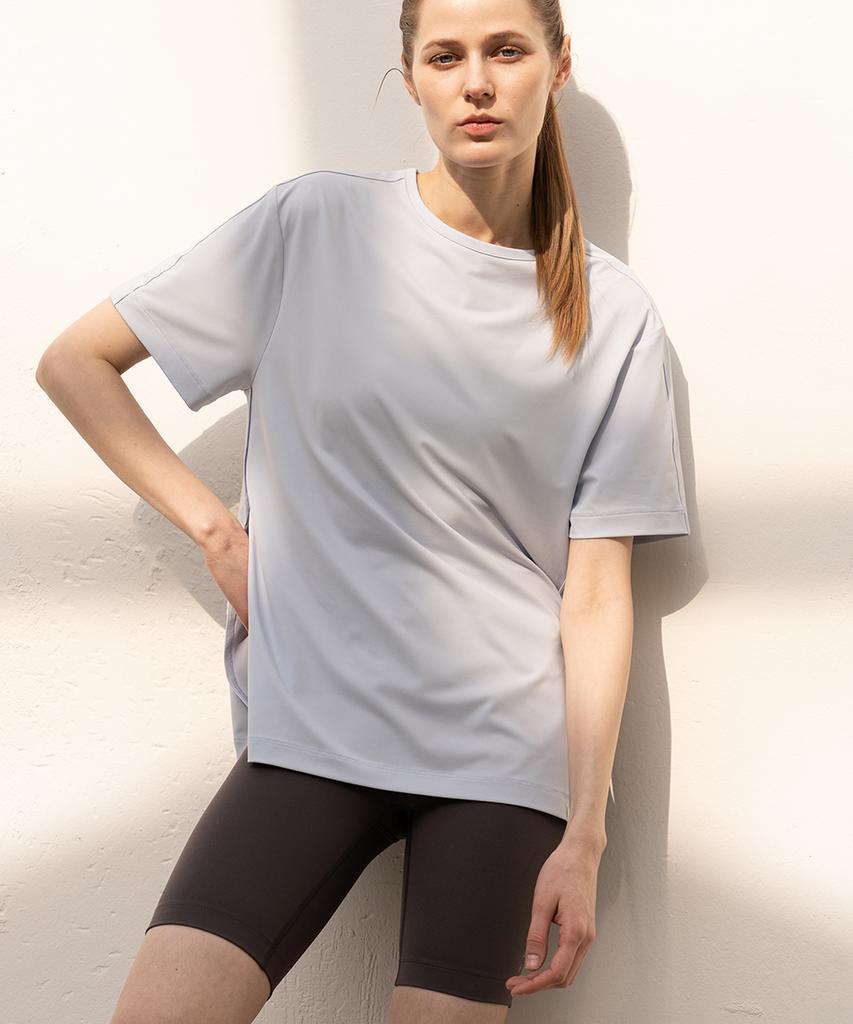 FORMATIVE Side Slit Short Sleeve Fmst403_Clearia Aqua