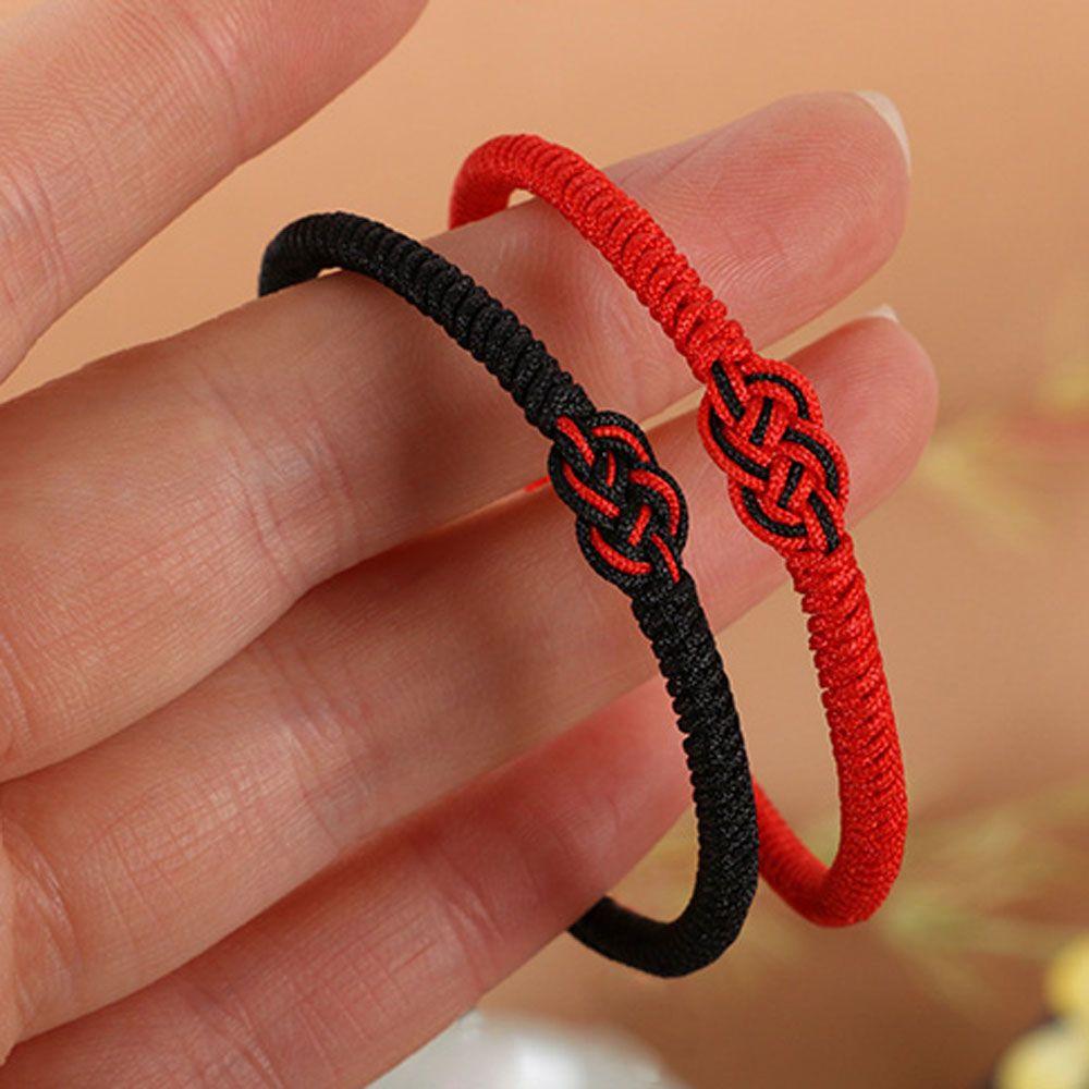 Удачные буддийские тибетские подарки для влюбленных китайские узлы браслет из красной веревки на запястье