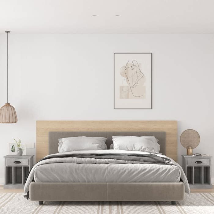Maison Exclusive - Tables de chevet 2 pcs gris béton 43x36x50 cm