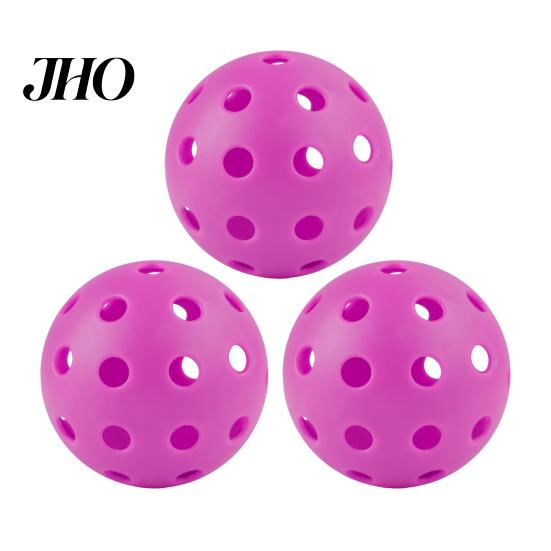 Pickleball Set 3Pcs 40-Holes High Bounce Visibility PE Indoor Outdoor Smooth Flight Tournament Training Practice Ball Accessories