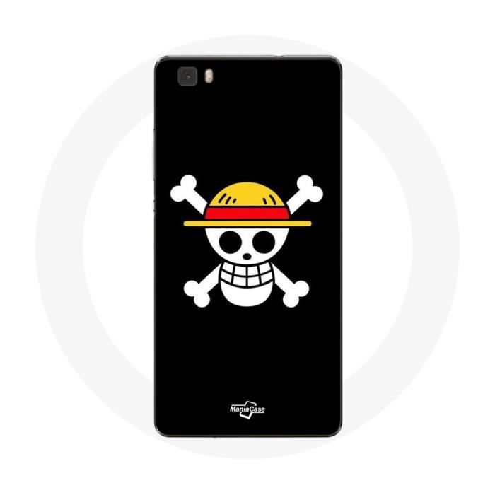 Coque - Huawei - P8 - One Piece Manga - Tete de Mort - Noir