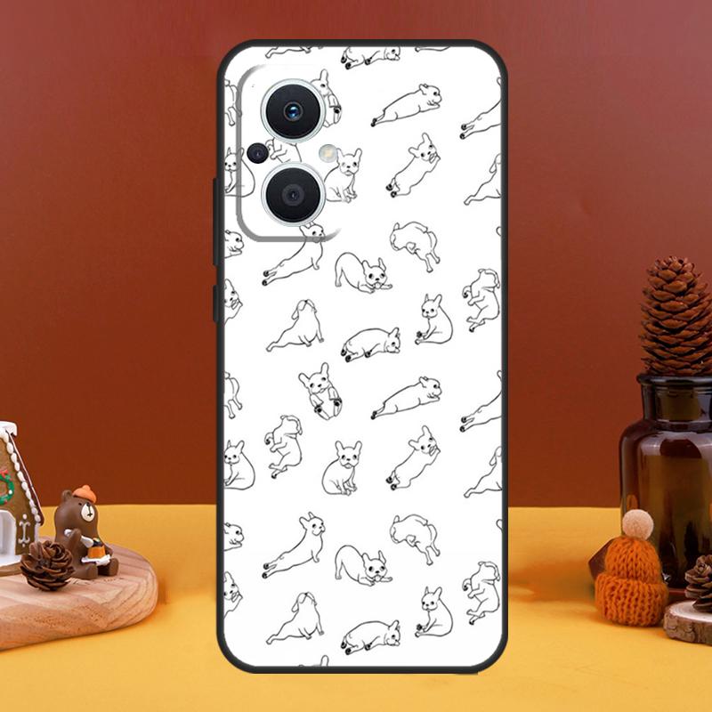 Милый Чехол с Французским Бульдогом для OPPO Reno 8T 4Z 5Z 10 Pro 11 F 4 5 6 7 8 Lite OPPO Find X5 X6 Pro X2 X3 Lite Чехол