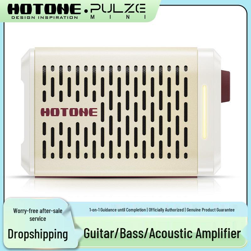 Hotone Pulze Mini Bluetooth Electric Guitar & Bass Amplifier/Speaker for Outdoor Performance