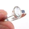Кольцо из чистого серебра 925 пробы с натуральным аквамарином ручной работы S.6.5 C2h78
