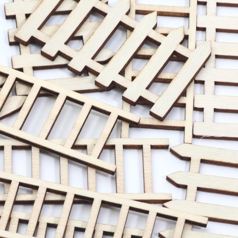 10 шт. Деревянный забор для сада фей, деревянные поделки, незаконченные деревянные вырезанные изделия, искусство своими руками, детское мини-украшение для кукольного домика, поделки ручной работы