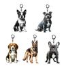 Acrylic Keychain 2D Dog Shape Fine Craftsmanship Keyring Decorative Backpack Handbag Phone Car Pendant