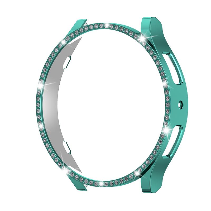 Защитный чехол для Samsung Galaxy Watch 6, 40 мм, 44 мм, чехол для часов ПК, однорядный, инкрустированный бриллиантами, противоударный чехол