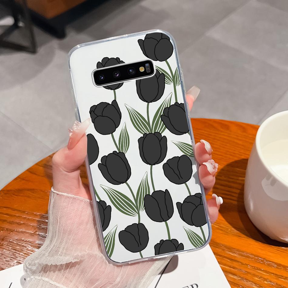 Чехол для телефона Samsung S10 Lite Plus S10E Креативный штамп Мягкий прозрачный силикон Противоударная задняя крышка Для Samsung Galaxy S 10 E Маска