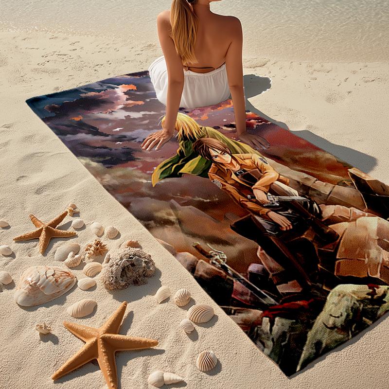 Ymir & Historia Fashion Beach Towel: Ideal for Summer Adventures Soft, absorbent and quick drying suitable for swimming and bathing