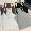 Tank Y2K Slim Fitted Tops Casual Vest Top Women All-match Skinny Camisole Beach