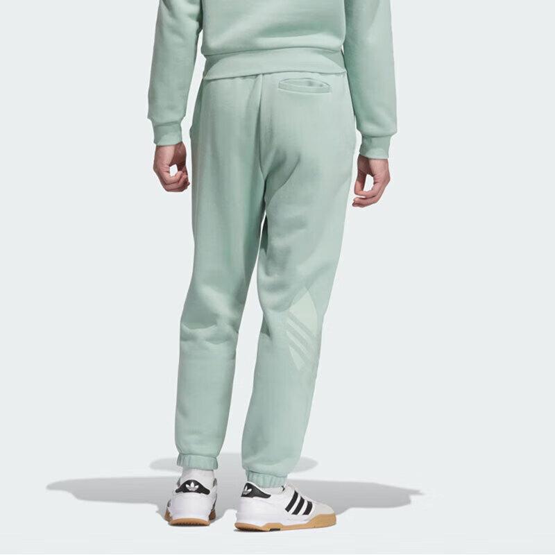 Adidas Оригинальные удобные свободные универсальные однотонные спортивные длинные брюки унисекс светло-зеленые JL8390