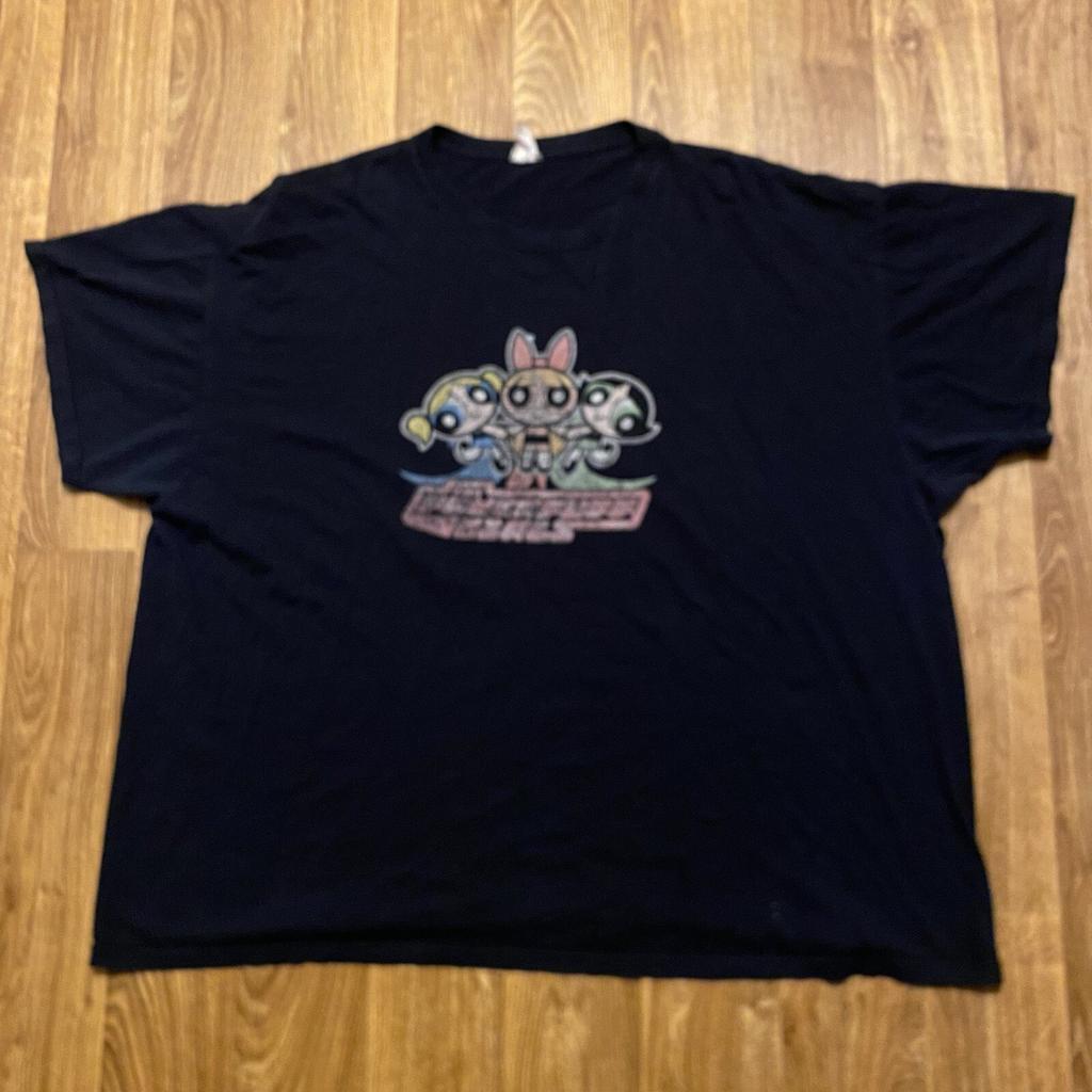 Y2K The Powerpuff Girls Shirt Womens 4XL Black Cartoon Network Show