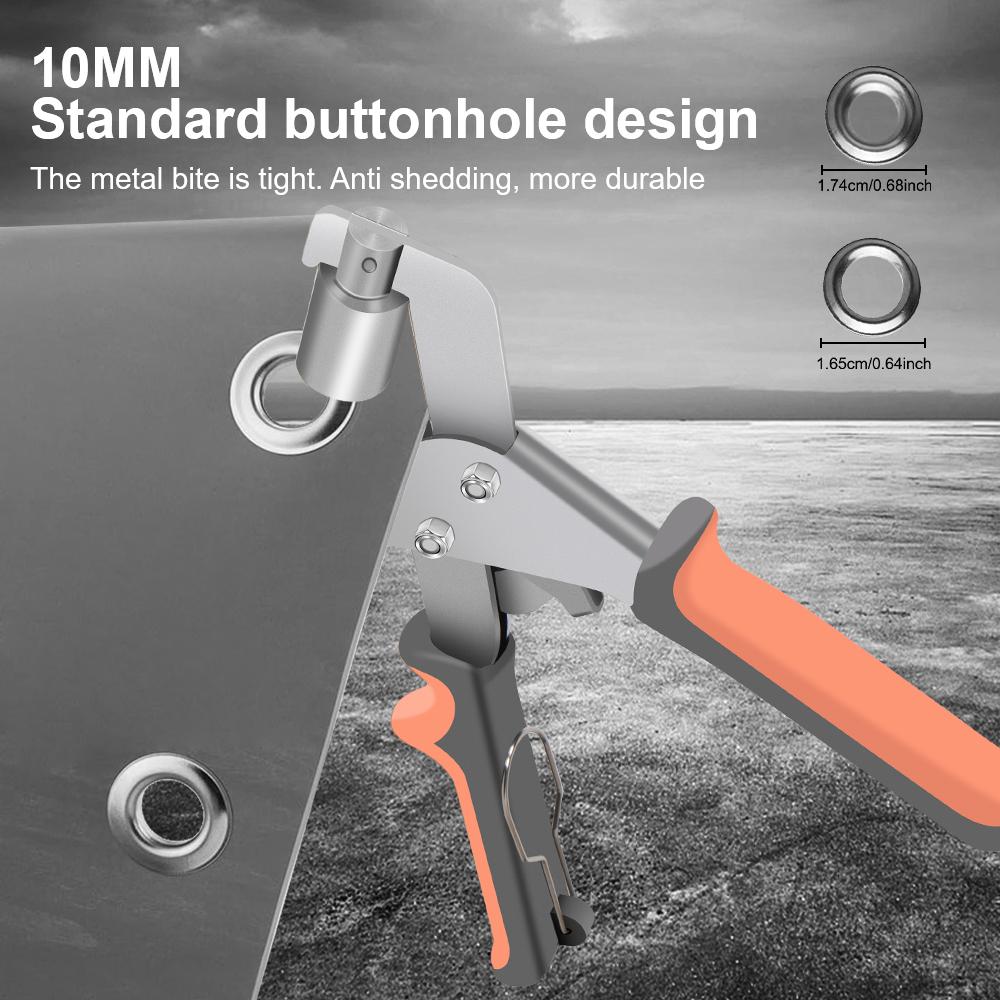 Leather Eyelet Puncher Metal Air Hole Rivet Plier Eyelet Installation Tool Grommet Eyelet Plier Kit Handheld Hole Punch 3/8 Inch 10mm