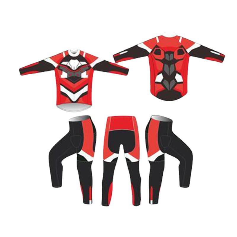 1 Kids Long Sleeve Cycling Jersey Set Unisex Sportswear Bike Scooter Balance Roller Skating Cartoon Print