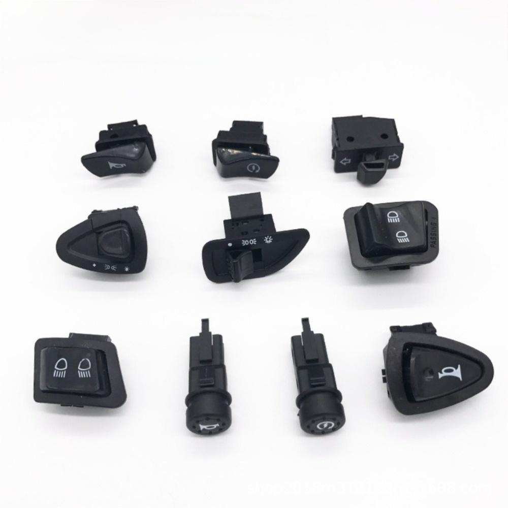 Black Headlight Switch Plastic Turn Signal Switch for Piaggio Motorcycle DIY Installation