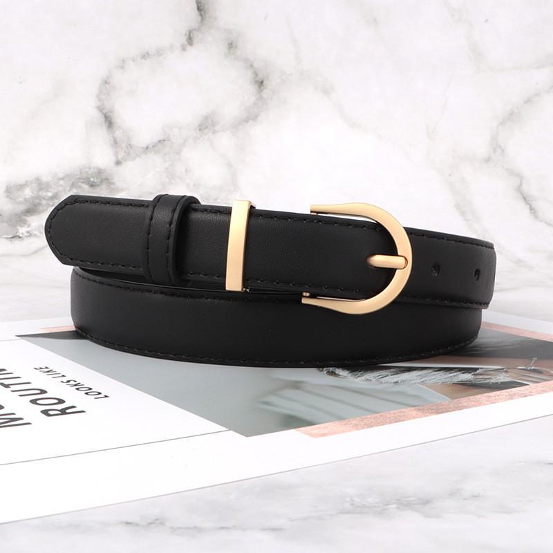 Leather Belt Vintage Women Versatile Decorative Waistband Casual Jeans Strap