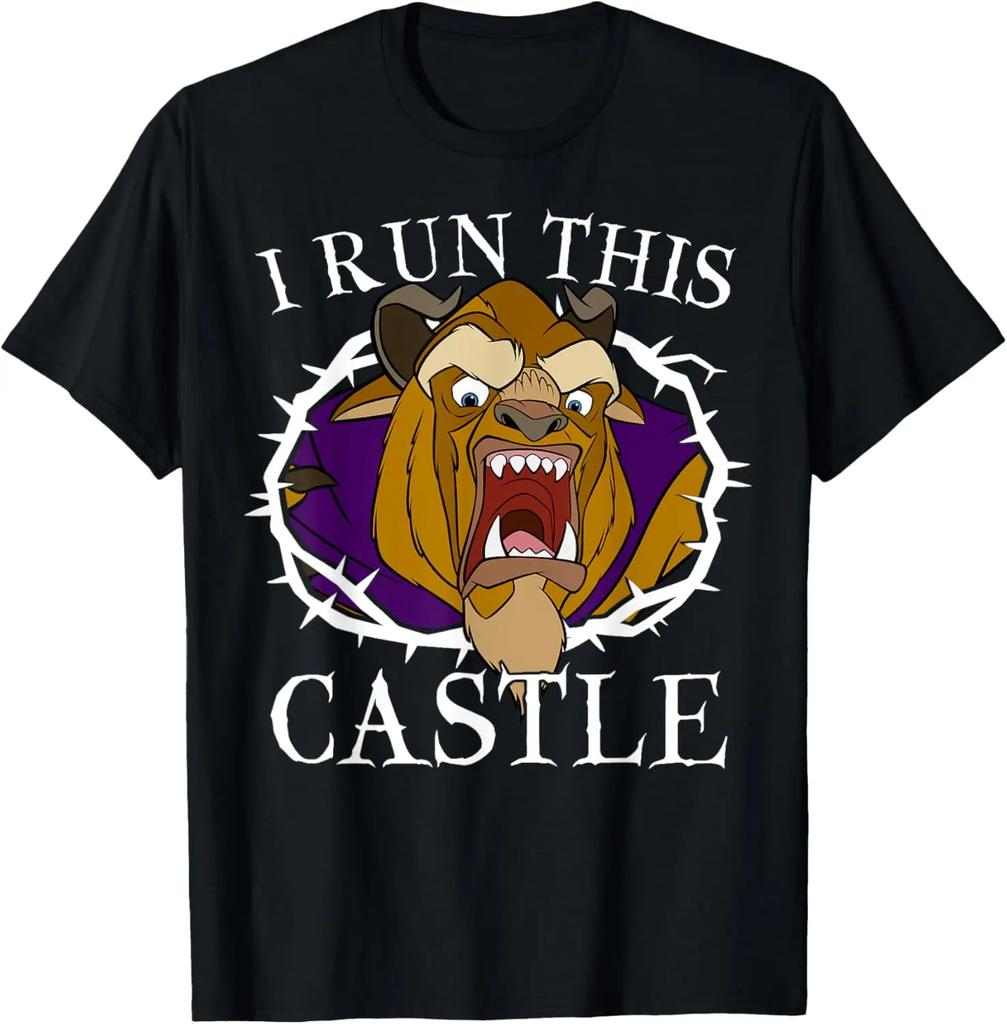 Hot Fashion Casual Disney Beauty And The Beast I Run This Castle Thorn Portrait T-Shirt S-4XL Four Seasons