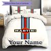 Custom Name Martini Racing Bedding,Quilt Set Quilt Cover Pillowcase Home Birthday Gift(1 * duvet cover + 2 * pillowcase, without core) -HE79