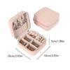 1 Piece Ladies Travel Jewelry Box with Mirror, Small Bead Box, Earrings, Rings, Necklaces, Bracelets, Portable Mini Jewelry Box