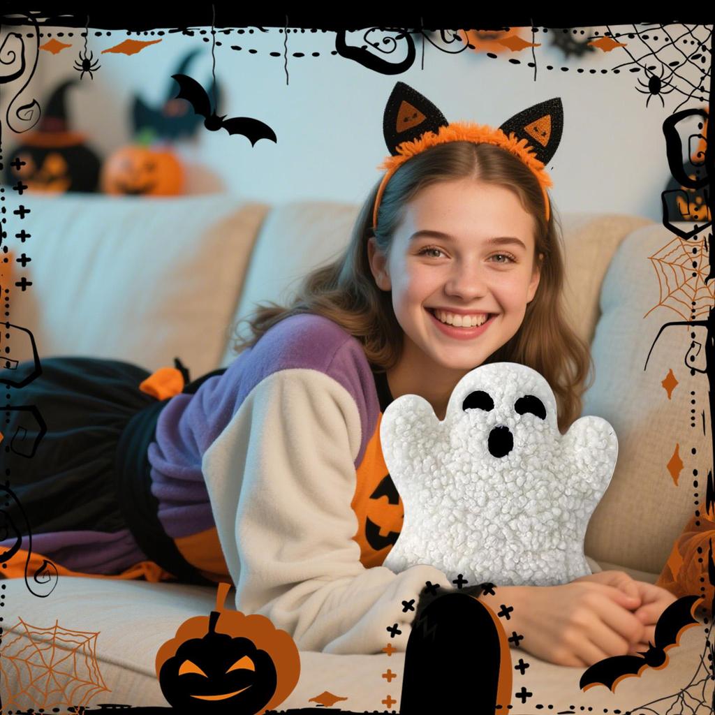 Halloween Pillows Ghost Sofa Pillows For Living Room Halloween Decorations Cushion For Fall Holiday Indoor Living Room Sofa