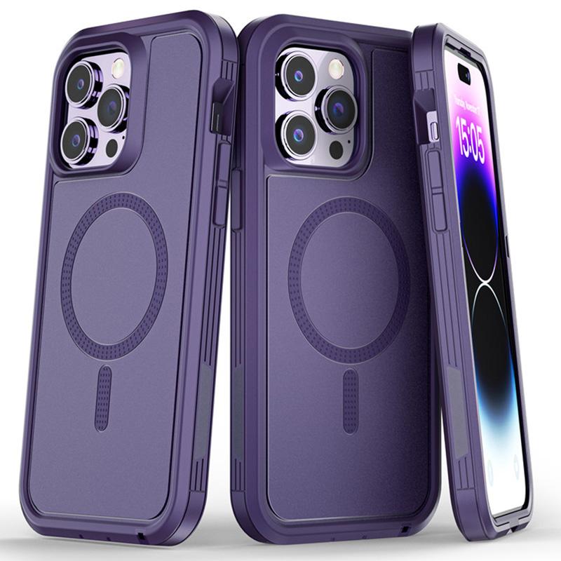 Роскошный чехол Armor Box для IPhone 15, 14, 13, 12 Pro Max Plus, силиконовый чехол из ТПУ, гибридный тяжелый магнитный противоударный чехол MagSafe