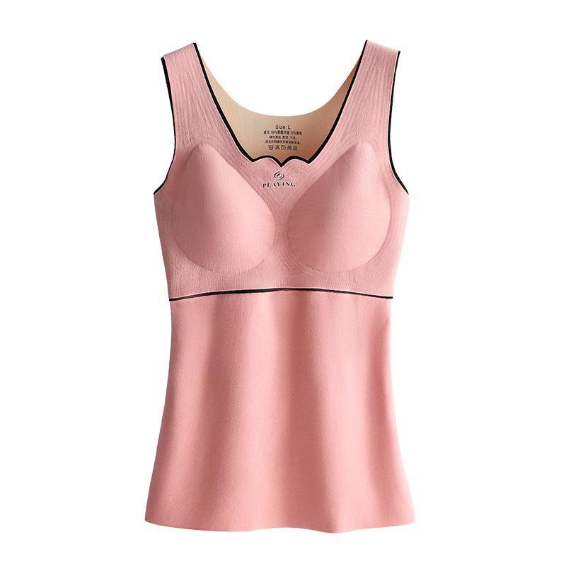 Женский теплый бархатный жилет Pro-Oxygen 2.0: Нижнее белье большого размера, бесшовное, с бархатом, с подогревом и нагрудной подкладкой.