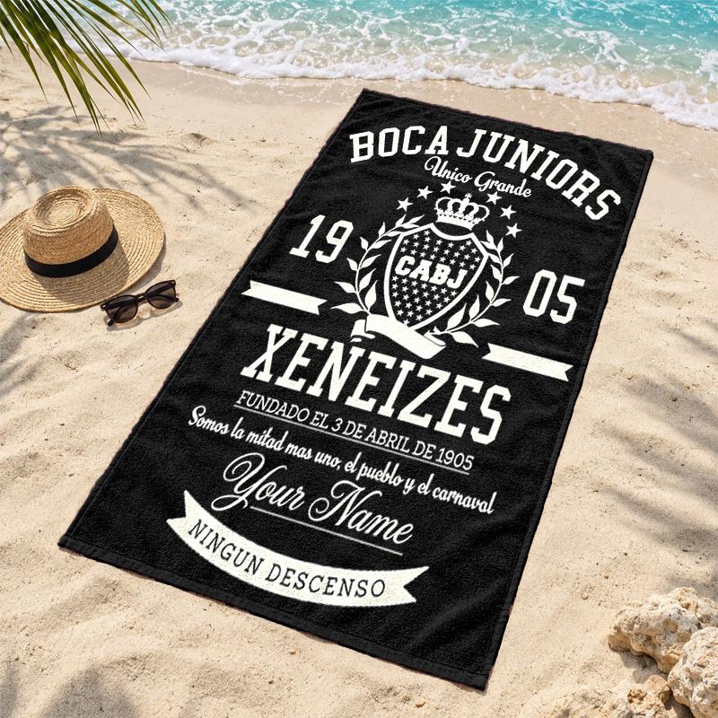 CABJ Custom Name Beach towels also serve as bath towels summer essential a musthave for the outdoors the beach and the pool