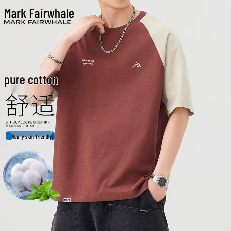 Mark Fairwhale Мужская свободная футболка с круглым вырезом и коротким рукавом