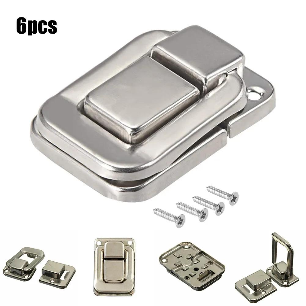 30pcs/set Small Nickel Case Toggle Catch Lock Suitcase Box Trunk Latch Clasp Clips 38*25mm Home Improvement Door Hardware