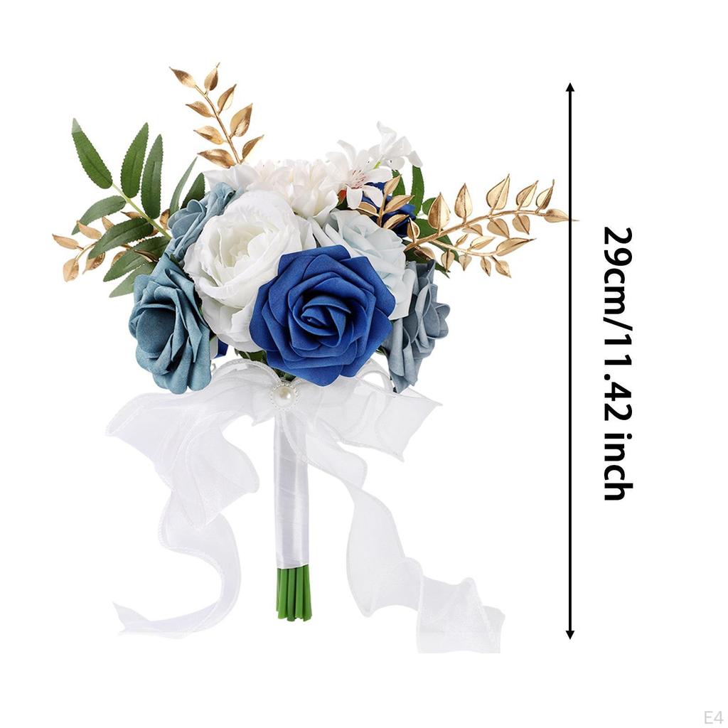 11.4inch Silk Roses Bridesmaid Wedding Bouquet Bride Flower