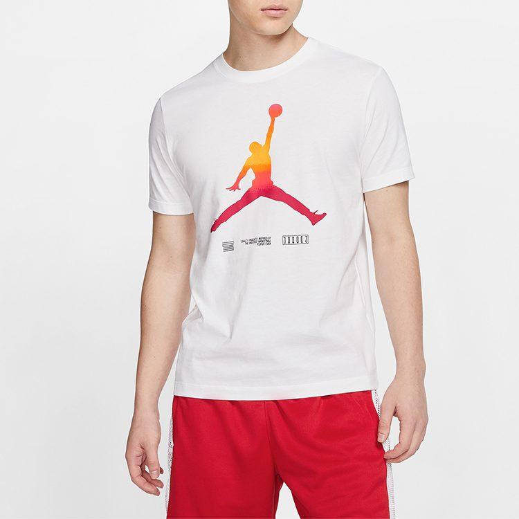 Jordan Мужские футболки Legacy AJ11 Белые с круглым вырезом Умеренный прямой крой CW0852-100