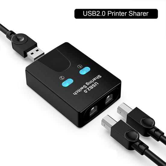 USB KVM-переключатель Выход 2 в 1 Высокоскоростная передача данных с кнопочным разъемом Play Простое управление устройствами для совместного использования компьютера Мышь Клавиатура Принтер