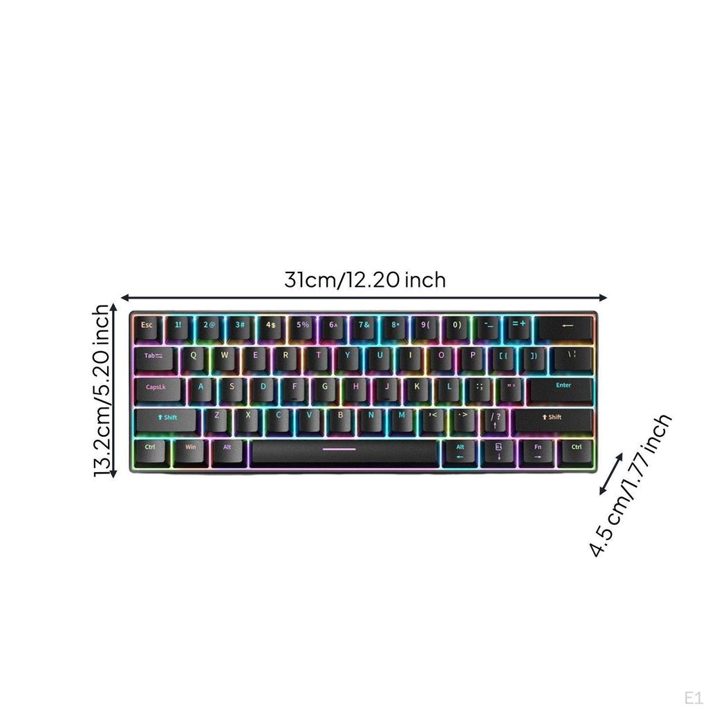 RGB Игровая Клавиатура 8000 мАч Аккумулятор Проводная Type-C Тройное Подключение