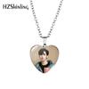 Bts Park Jimin Heart Shaped Pendant Necklace With Timeless Gemstone Charm In Alloy