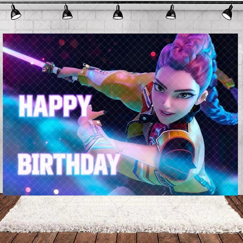 Hot Kpop Theme Backdrop Birthday Party Decoration Pink Girl Background Cute Idol Banner Baby Shower Supplies Photography Props