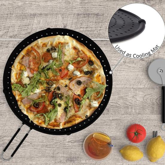 Grease Splatter Guard with Handle Heat-Resistant Non-stick Reusable Silicone Frying Pan Oil Splatter Screen Kitchen Tool